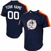 Astros Navy Customized Throwback New Design Jersey,baseball caps,new era cap wholesale,wholesale hats